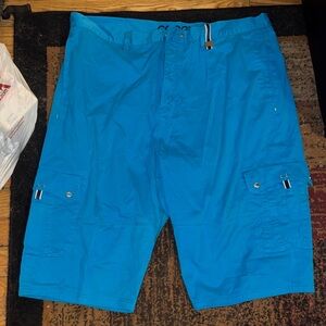 Coogi Men's Blue Cargo Shorts 48